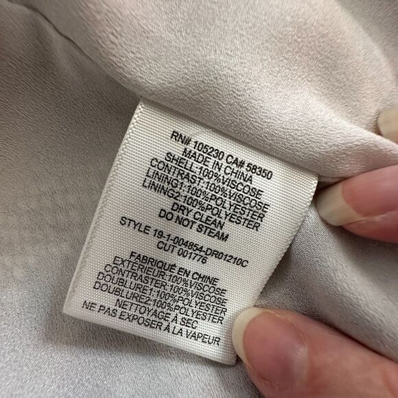 Joie Porcelain Bethwyn C Snakeskin Print Wrap Style A-Line Cap Sleeve Dress SM - Picture 14 of 16